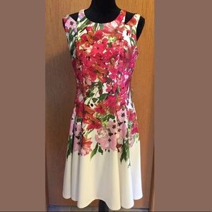 NWOT Roz & Ali women black multi floral dress (2)